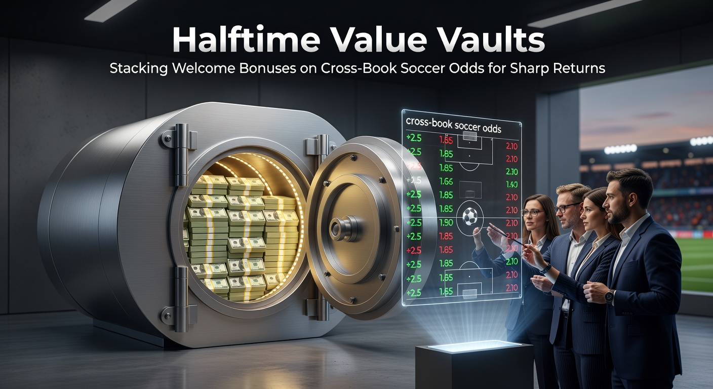 Grafiek met halftime odds vergelijkingen tussen bookmakers tijdens een voetbalwedstrijd, tonen value opportunities