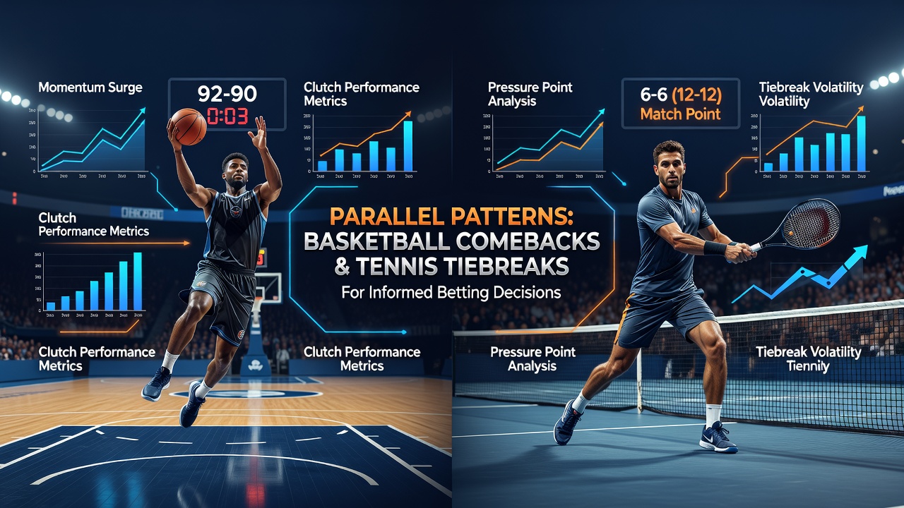 Visualisatie van basketbalcomebacks en tennis tiebreak patronen in live wedstrijden