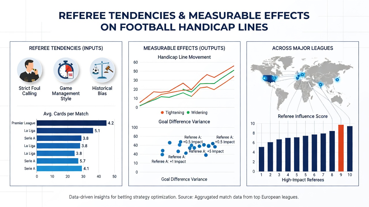 Grafieken die de correlatie tonen tussen scheidsrechterbeslissingen en handicap lijnen in La Liga en Serie A